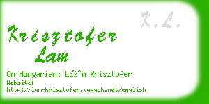 krisztofer lam business card